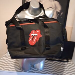 Black and Red Rolling Stones Men's Bag